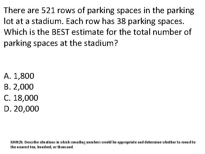 There are 521 rows of parking spaces in the parking lot at a stadium.