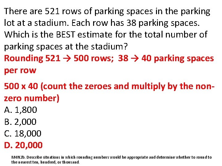 There are 521 rows of parking spaces in the parking lot at a stadium.