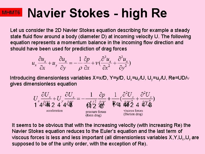 MHMT 6 Navier Stokes - high Re Let us consider the 2 D Navier MHMT 6 Navier Stokes - high Re Let us consider the 2 D Navier