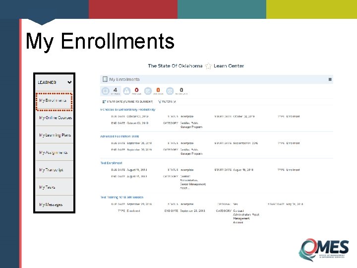My Enrollments 