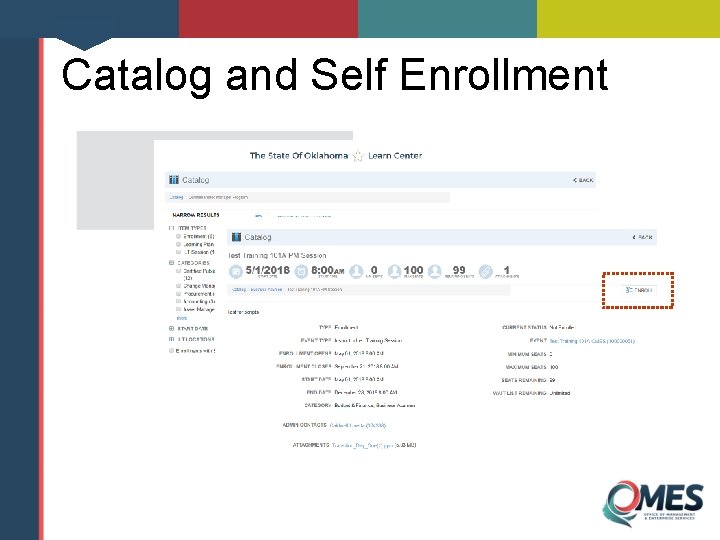 Catalog and Self Enrollment 