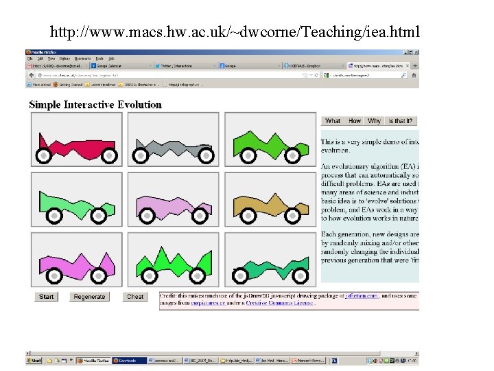 http: //www. macs. hw. ac. uk/~dwcorne/Teaching/iea. html http: //www. macs. hw. ac. uk/~dwcorne/Teaching/iea. html