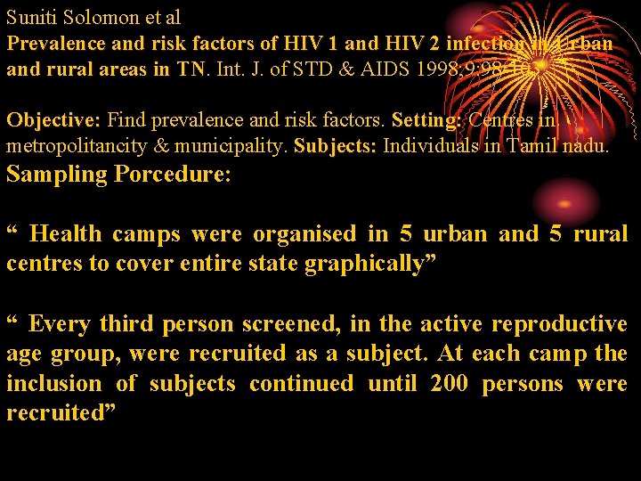 Suniti Solomon et al Prevalence and risk factors of HIV 1 and HIV 2