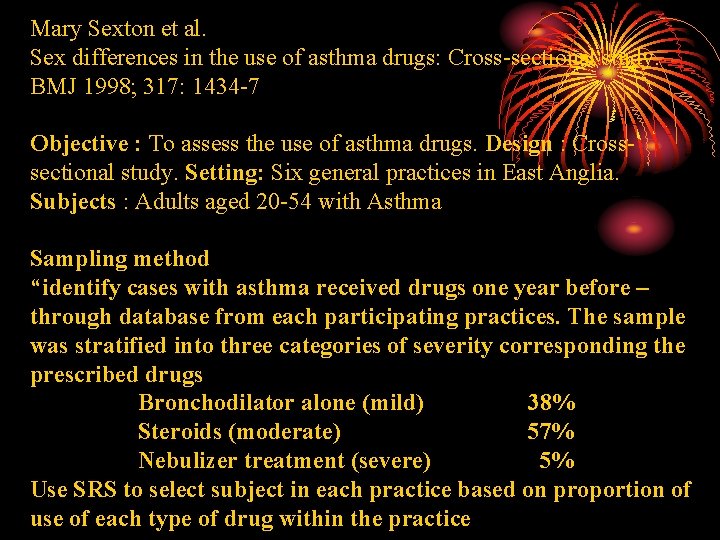 Mary Sexton et al. Sex differences in the use of asthma drugs: Cross-sectional study.