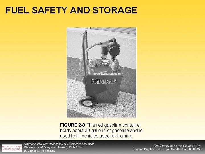 FUEL SAFETY AND STORAGE FIGURE 2 -8 This red gasoline container holds about 30