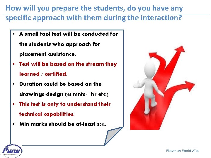 How will you prepare the students, do you have any specific approach with them