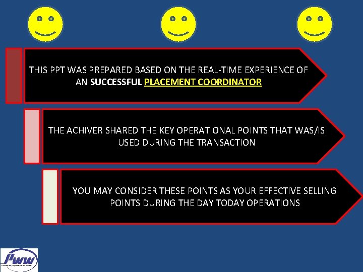 THIS PPT WAS PREPARED BASED ON THE REAL-TIME EXPERIENCE OF AN SUCCESSFUL PLACEMENT COORDINATOR