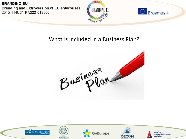 What is included in a Business Plan? 