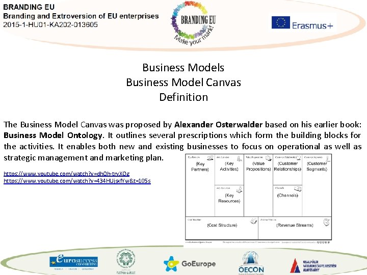 Business Models Business Model Canvas Definition The Business Model Canvas was proposed by Alexander