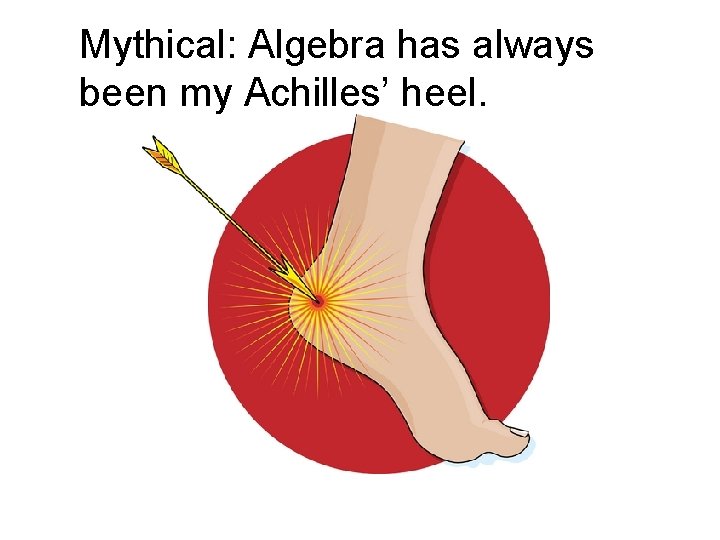 Mythical: Algebra has always been my Achilles’ heel. 