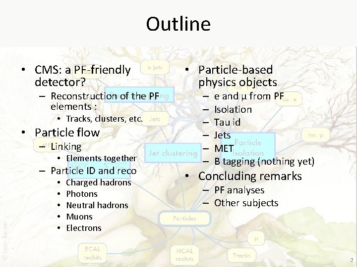 Outline • CMS: a PF-friendly detector? – Reconstruction of the PF elements : •