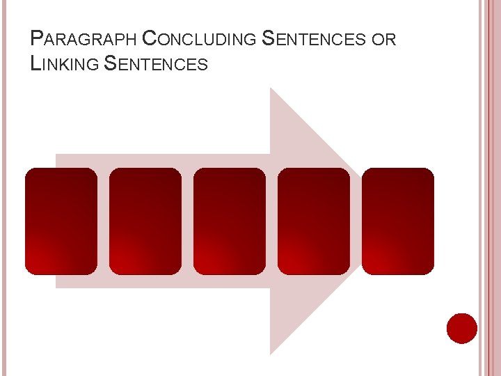 PARAGRAPH CONCLUDING SENTENCES OR LINKING SENTENCES 