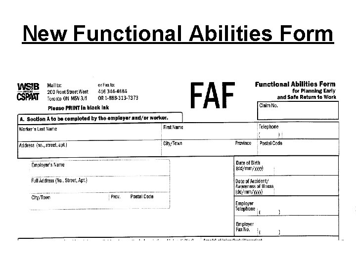 New Functional Abilities Form 