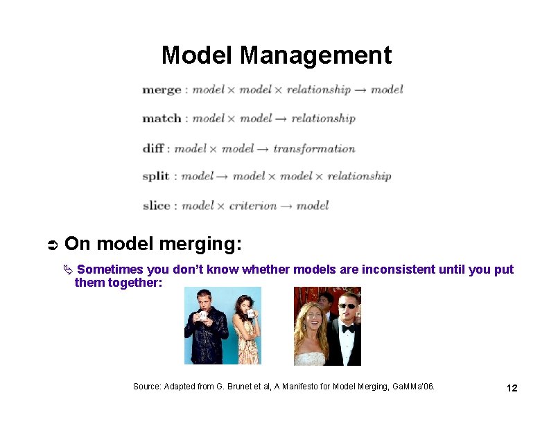 Model Management On model merging: Sometimes you don’t know whether models are inconsistent until