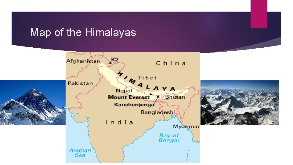 Map of the Himalayas 