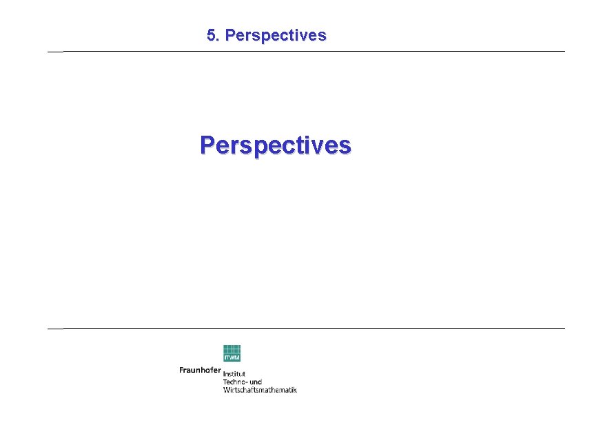 5. Perspectives 
