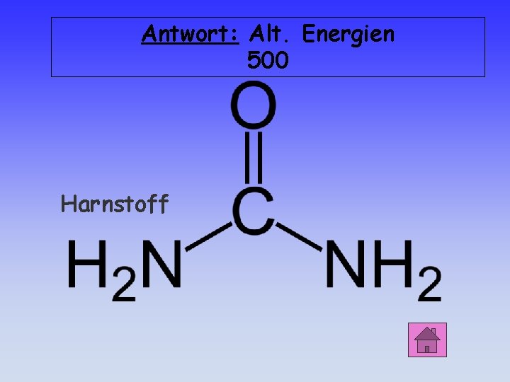 Antwort: Alt. Energien 500 Harnstoff 