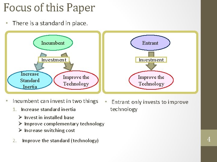 Focus of this Paper • There is a standard in place. Increase Standard Inertia