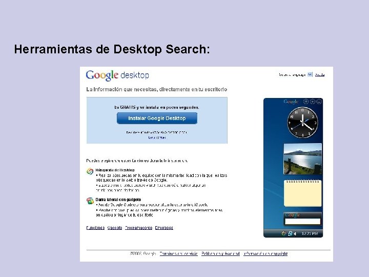 Herramientas de Desktop Search: 