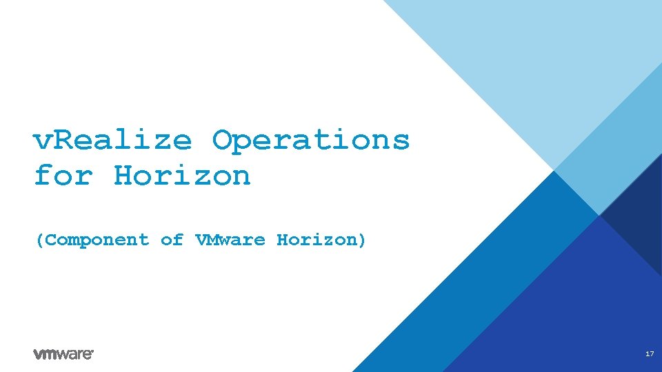 v. Realize Operations for Horizon (Component of VMware Horizon) 17 