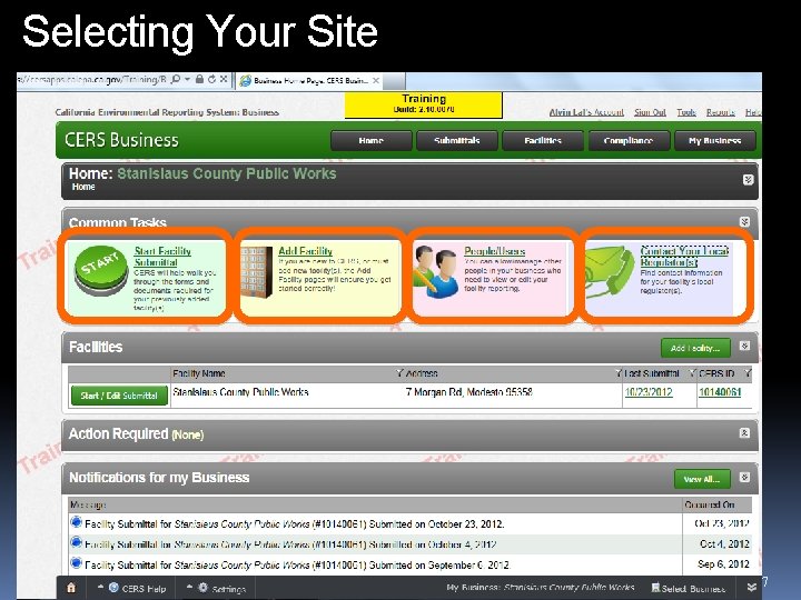 Selecting Your Site 7 Selecting Your Site 7
