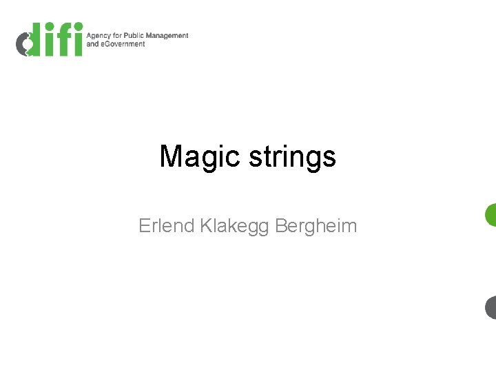Magic strings Erlend Klakegg Bergheim 