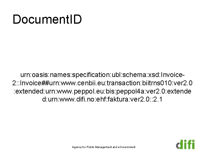 Document. ID urn: oasis: names: specification: ubl: schema: xsd: Invoice 2: : Invoice##urn: www.