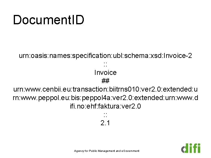 Document. ID urn: oasis: names: specification: ubl: schema: xsd: Invoice-2 : : Invoice ##