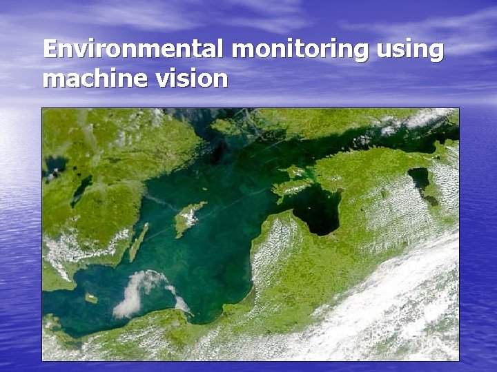 Environmental monitoring using machine vision 