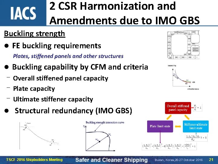 2 CSR Harmonization and Amendments due to IMO GBS Buckling strength l FE buckling