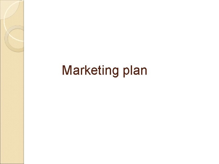 Marketing plan 