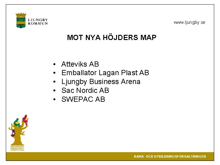 www. ljungby. se MOT NYA HÖJDERS MAP • • • Atteviks AB Emballator Lagan