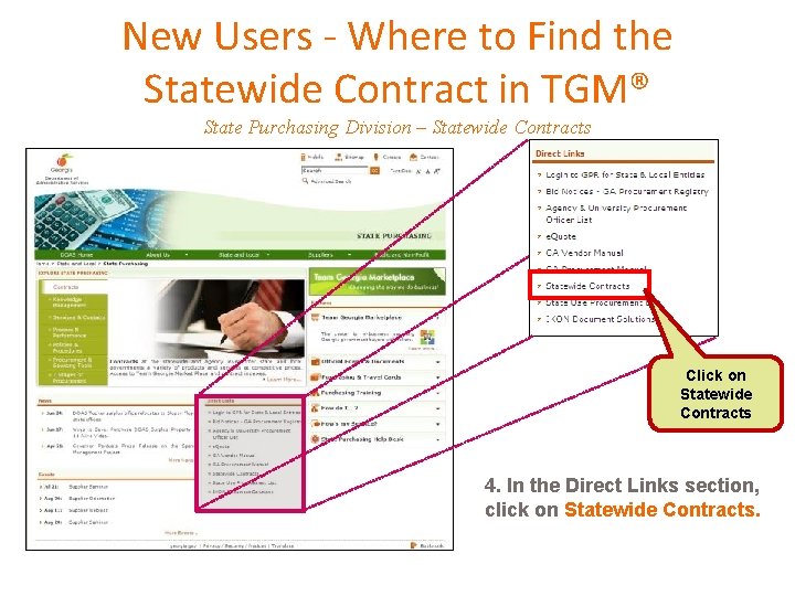 New Users - Where to Find the Statewide Contract in TGM® State Purchasing Division