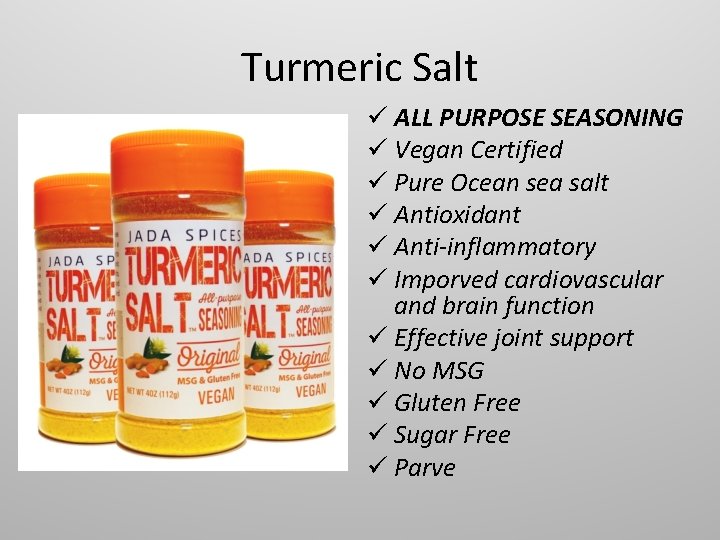 Turmeric Salt ü ALL PURPOSE SEASONING ü Vegan Certified ü Pure Ocean sea salt
