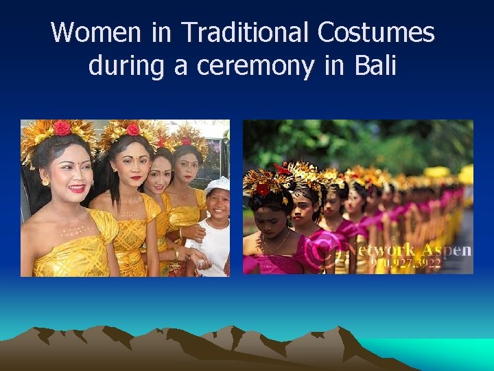 Women in Traditional Costumes during a ceremony in Bali 
