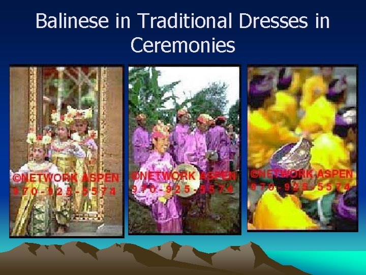 Balinese in Traditional Dresses in Ceremonies 