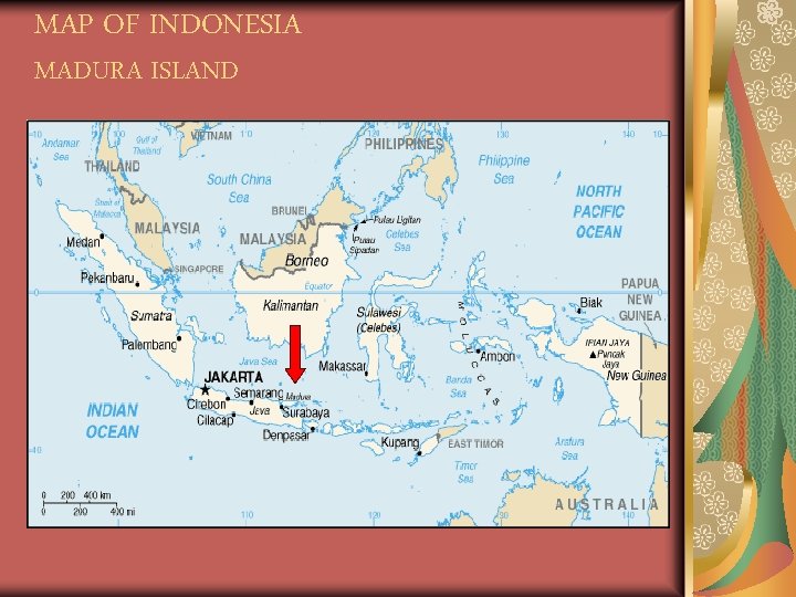 MAP OF INDONESIA MADURA ISLAND 