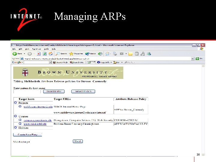 Managing ARPs 20 