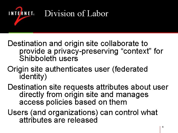 Division of Labor Destination and origin site collaborate to provide a privacy-preserving “context” for