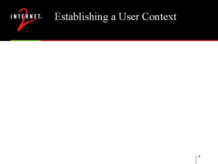 Establishing a User Context 5 