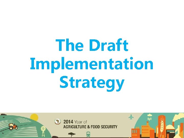 The Draft Implementation Strategy 