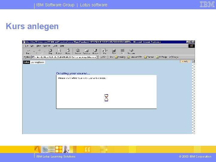 IBM Software Group | Lotus software Kurs anlegen IBM Lotus Learning Solutions © 2003