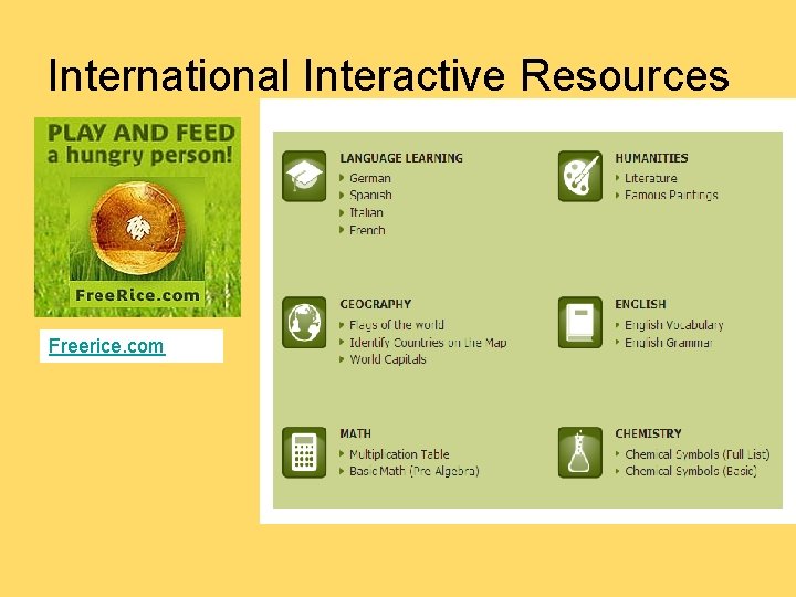 International Interactive Resources Freerice. com 