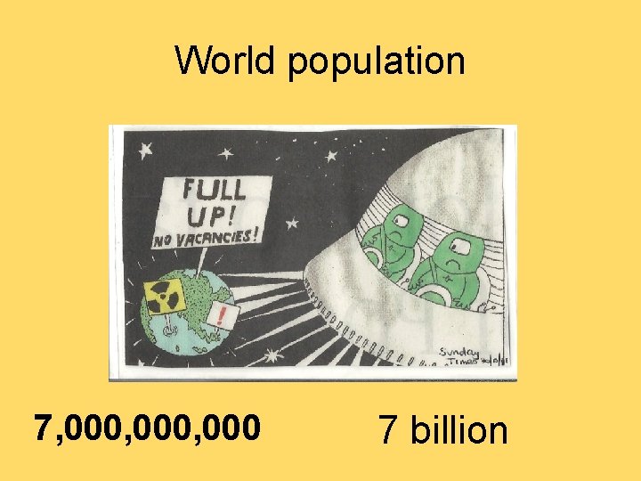 World population 7, 000, 000 7 billion 