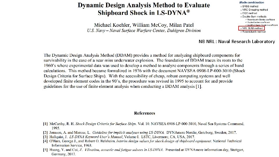 NB NRL : Naval Research Laboratory 