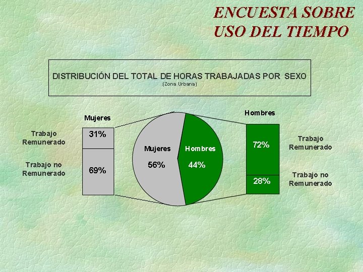 ENCUESTA SOBRE USO DEL TIEMPO DISTRIBUCIÓN DEL TOTAL DE HORAS TRABAJADAS POR SEXO (Zona