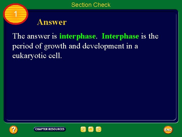 Table of Contents Chapter 4 Cell Reproduction Section