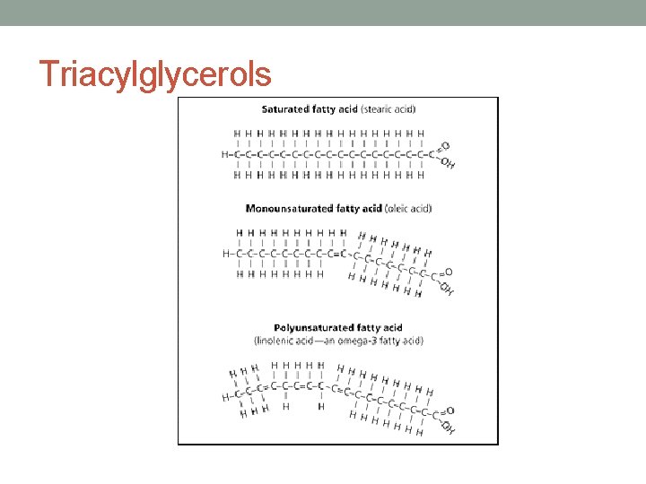 Triacylglycerols  Triacylglycerols