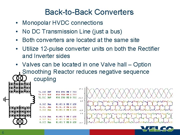 Back-to-Back Converters • • Monopolar HVDC connections No DC Transmission Line (just a bus)