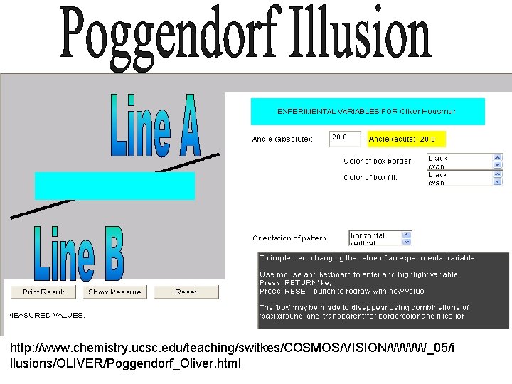 http: //www. chemistry. ucsc. edu/teaching/switkes/COSMOS/VISION/WWW_05/i llusions/OLIVER/Poggendorf_Oliver. html 